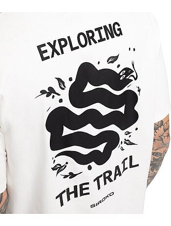 Camiseta holgada manga corta cicloturismo hombre ciclismo hombre exploring sand