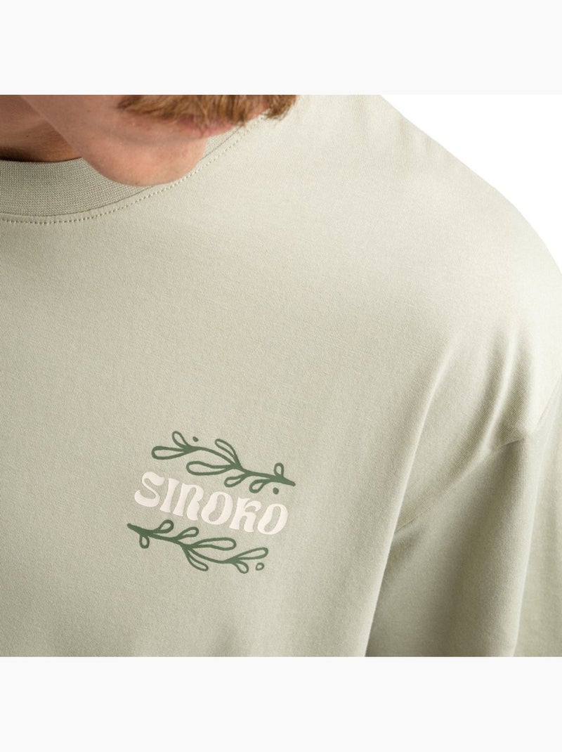 Camiseta holgada manga corta cicloturismo hombre ciclismo hombre herb Verde - Kiabi