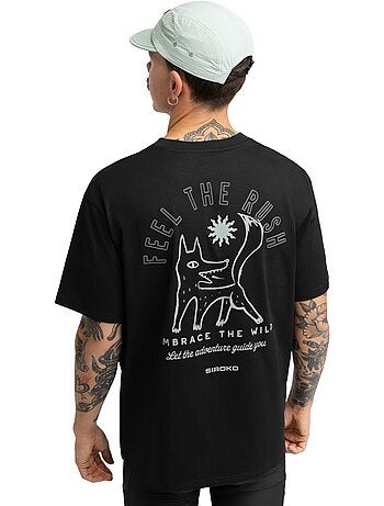 Camiseta holgada manga corta cicloturismo hombre ciclismo hombre rush