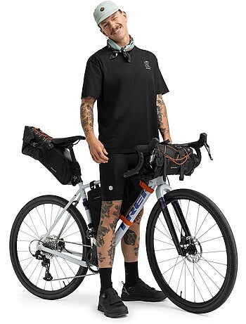 Camiseta holgada manga corta cicloturismo hombre ciclismo hombre rush