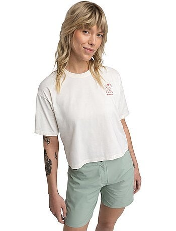 Camiseta holgada manga corta cicloturismo mujer ciclismo mujer feel sand