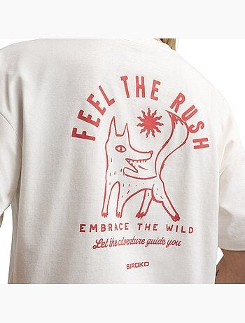 Camiseta holgada manga corta cicloturismo mujer ciclismo mujer feel sand