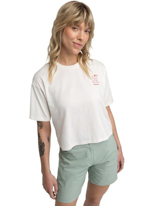 Camiseta holgada manga corta cicloturismo mujer ciclismo mujer feel sand - Kiabi Camiseta holgada manga corta cicloturismo mujer ciclismo mujer feel sand - Kiabi