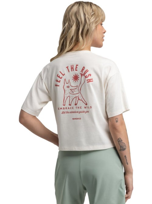 Camiseta holgada manga corta cicloturismo mujer ciclismo mujer feel sand - Kiabi Camiseta holgada manga corta cicloturismo mujer ciclismo mujer feel sand - Kiabi
