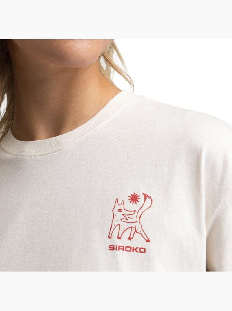Camiseta holgada manga corta cicloturismo mujer ciclismo mujer feel sand Beige - Kiabi