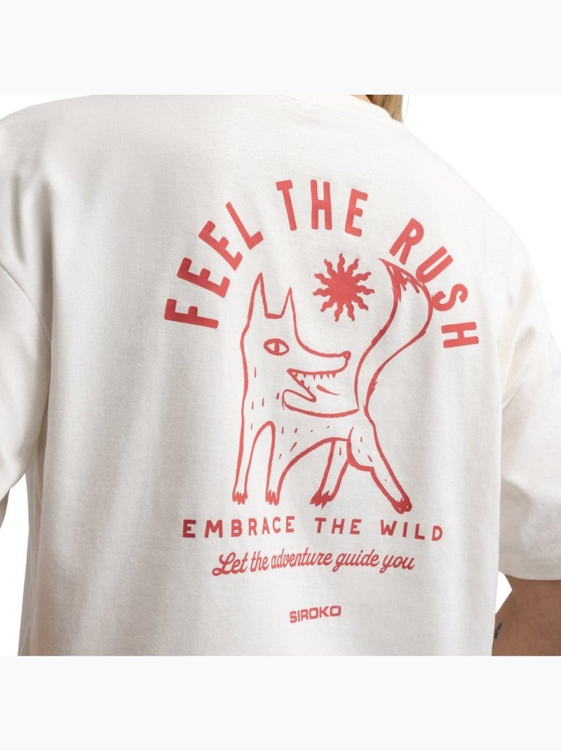 Camiseta holgada manga corta cicloturismo mujer ciclismo mujer feel sand Beige - Kiabi