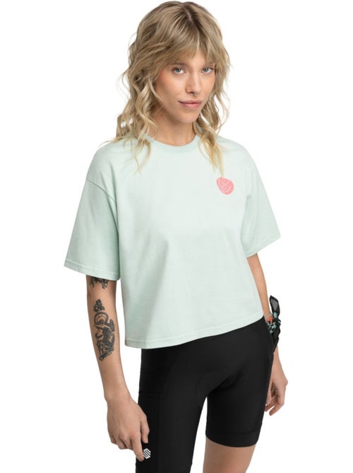 Camiseta holgada manga corta cicloturismo mujer ciclismo mujer reef light - Kiabi Camiseta holgada manga corta cicloturismo mujer ciclismo mujer reef light - Kiabi