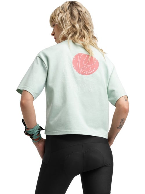 Camiseta holgada manga corta cicloturismo mujer ciclismo mujer reef light - Kiabi Camiseta holgada manga corta cicloturismo mujer ciclismo mujer reef light - Kiabi