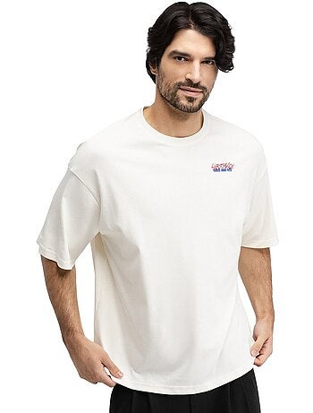 Camiseta holgada manga corta hombre hombre grama