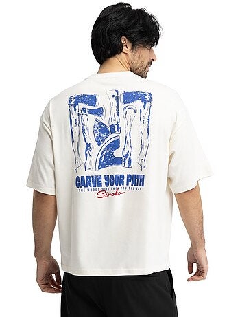Camiseta holgada manga corta hombre hombre grama