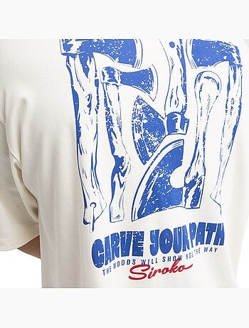Camiseta holgada manga corta hombre hombre grama