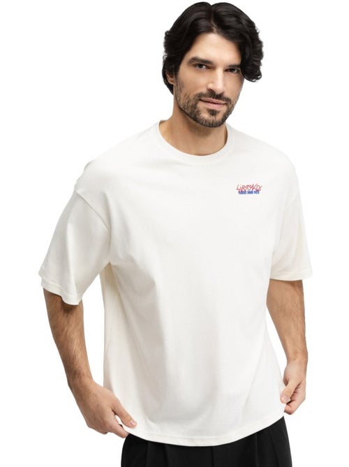 Camiseta holgada manga corta hombre hombre grama - Kiabi Camiseta holgada manga corta hombre hombre grama - Kiabi