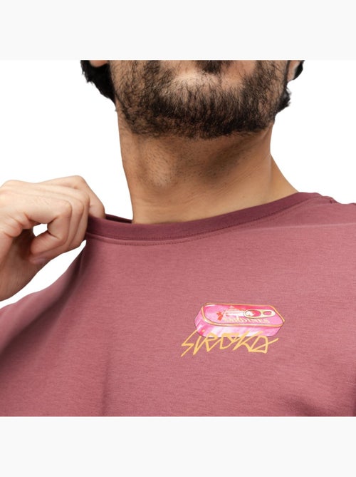 Camiseta holgada manga corta hombre hombre grama burgundy - Kiabi Camiseta holgada manga corta hombre hombre grama burgundy - Kiabi