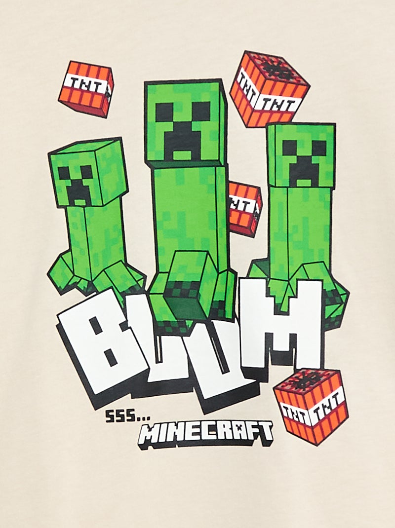 Camiseta holgada 'Minecraft' Gris - Kiabi