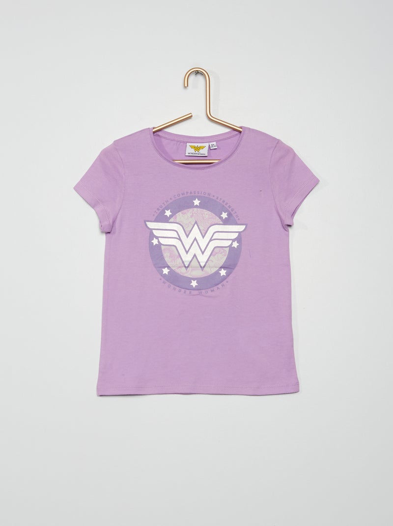 Camiseta holográfica 'Wonder Woman' PURPURA - Kiabi