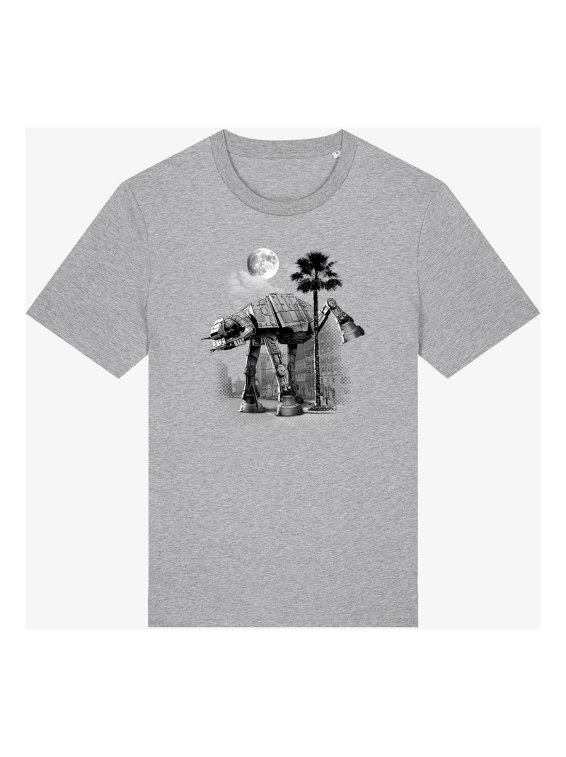 Camiseta Hombre - ATA PEE TIME Gris jaspeado - Kiabi