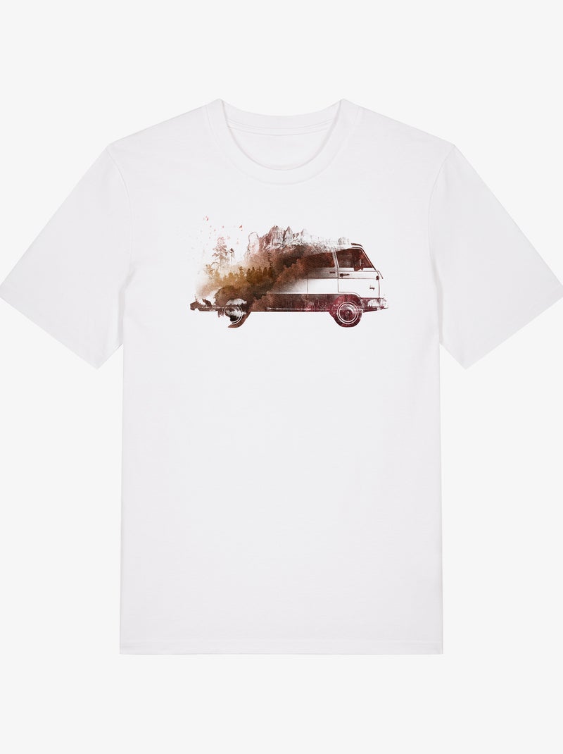 Camiseta Hombre - BACK HOME Blanco - Kiabi