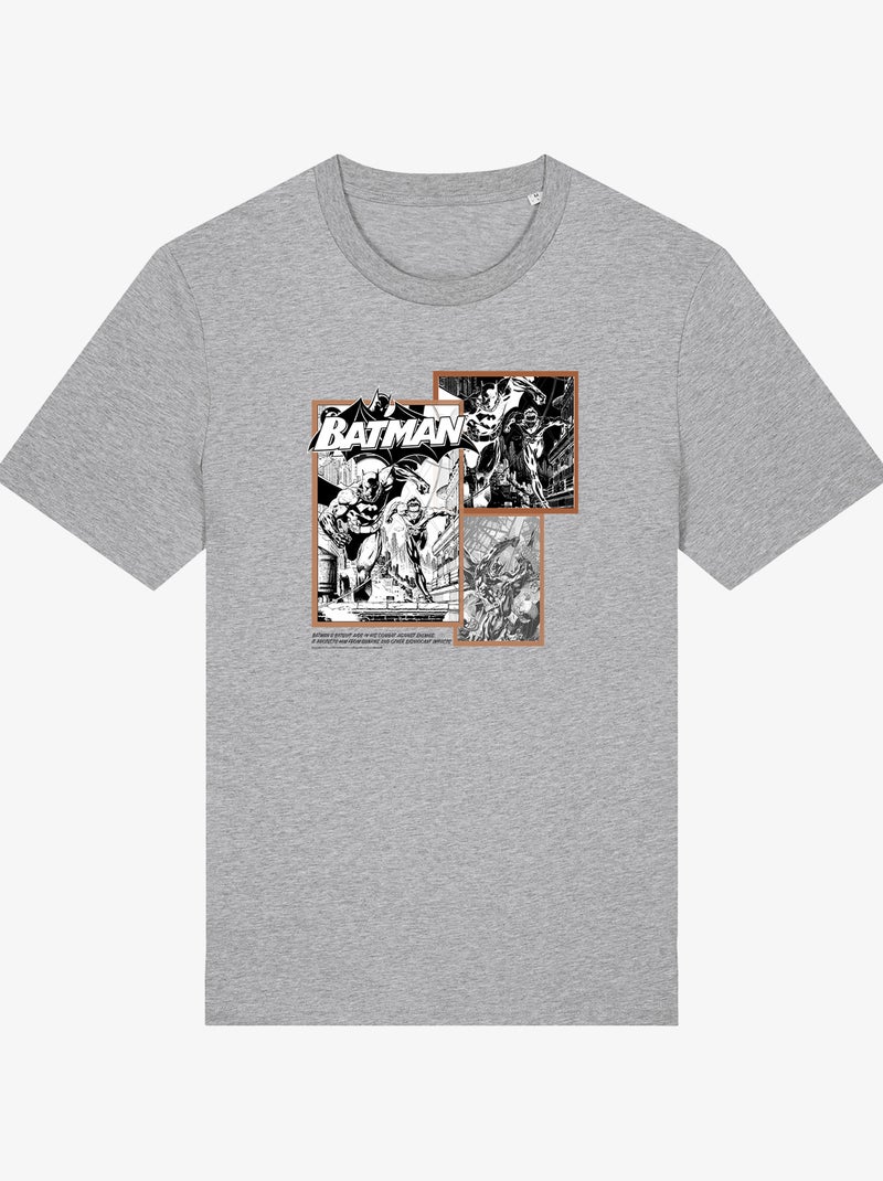 Camiseta Hombre - BATMAN'S BATSUIT AIDS IN HIS COMBAT AGAINST ENEMIES Gris jaspeado - Kiabi