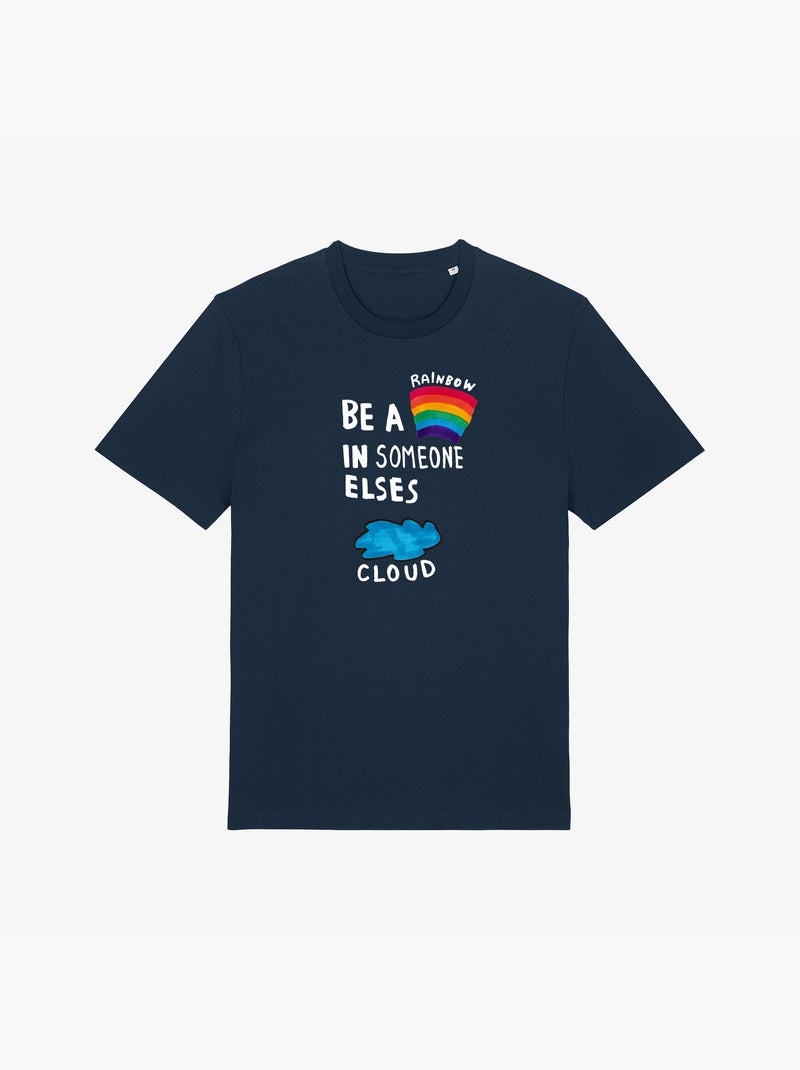 Camiseta Hombre - BE A RAINBOW Azul marino - Kiabi