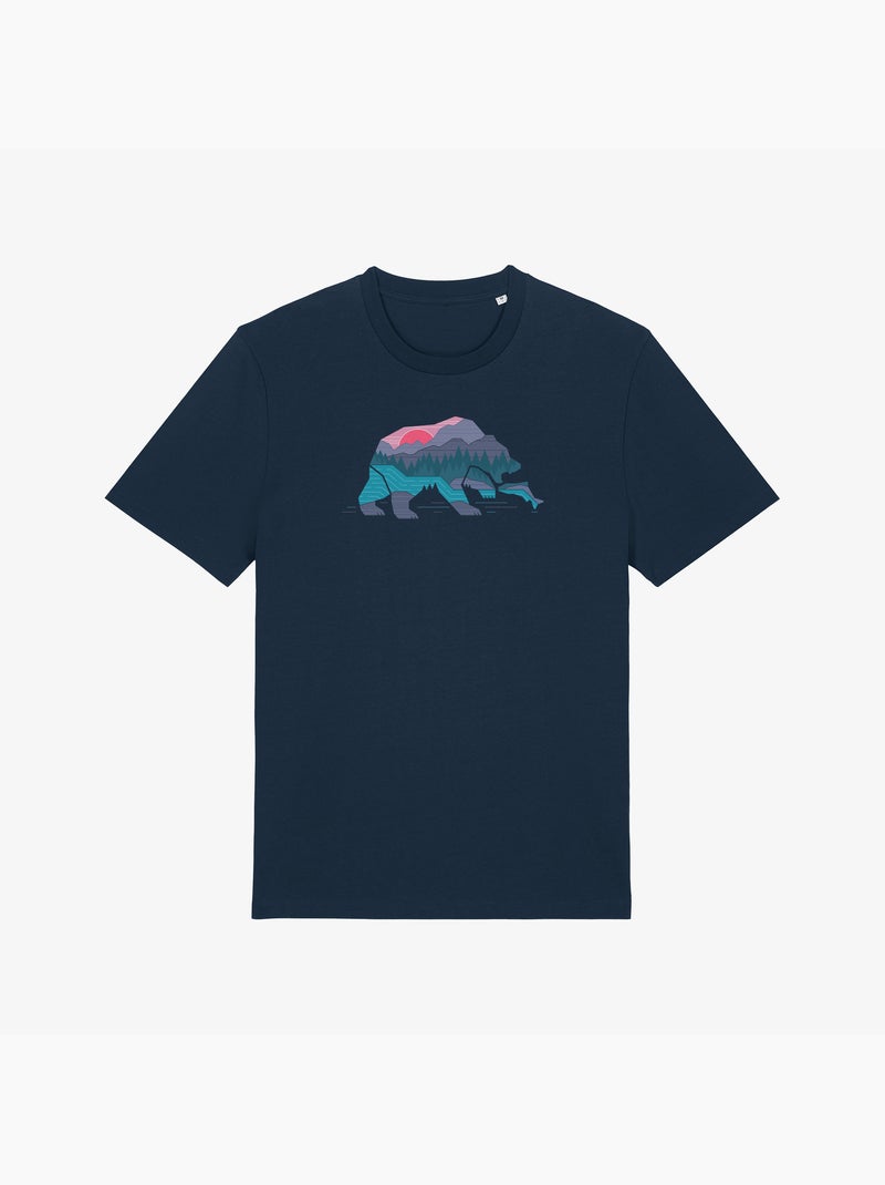 Camiseta Hombre - BEAR COUNTRY Azul marino - Kiabi