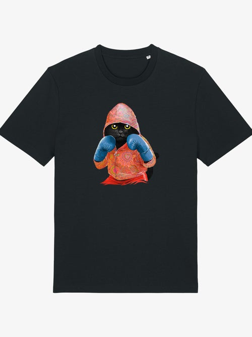 Camiseta Hombre - BOXING CAT BLACK - Kiabi Camiseta Hombre - BOXING CAT BLACK - Kiabi