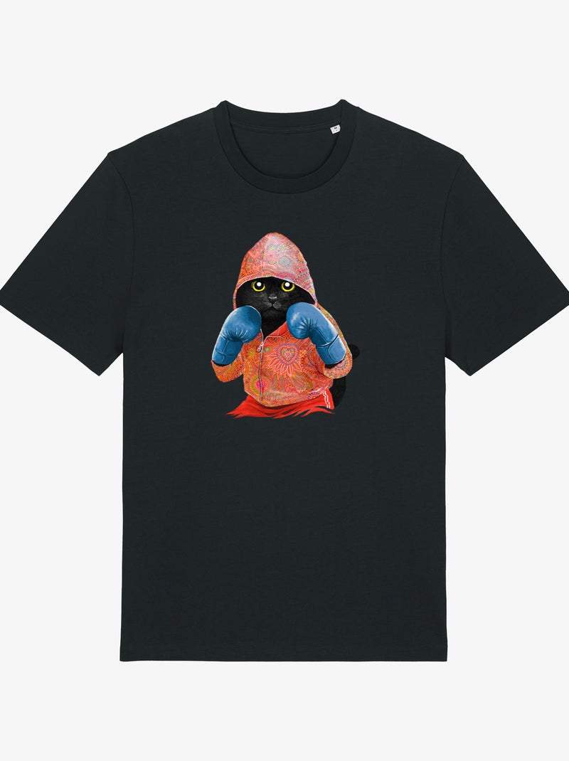 Camiseta Hombre - BOXING CAT BLACK Negro - Kiabi