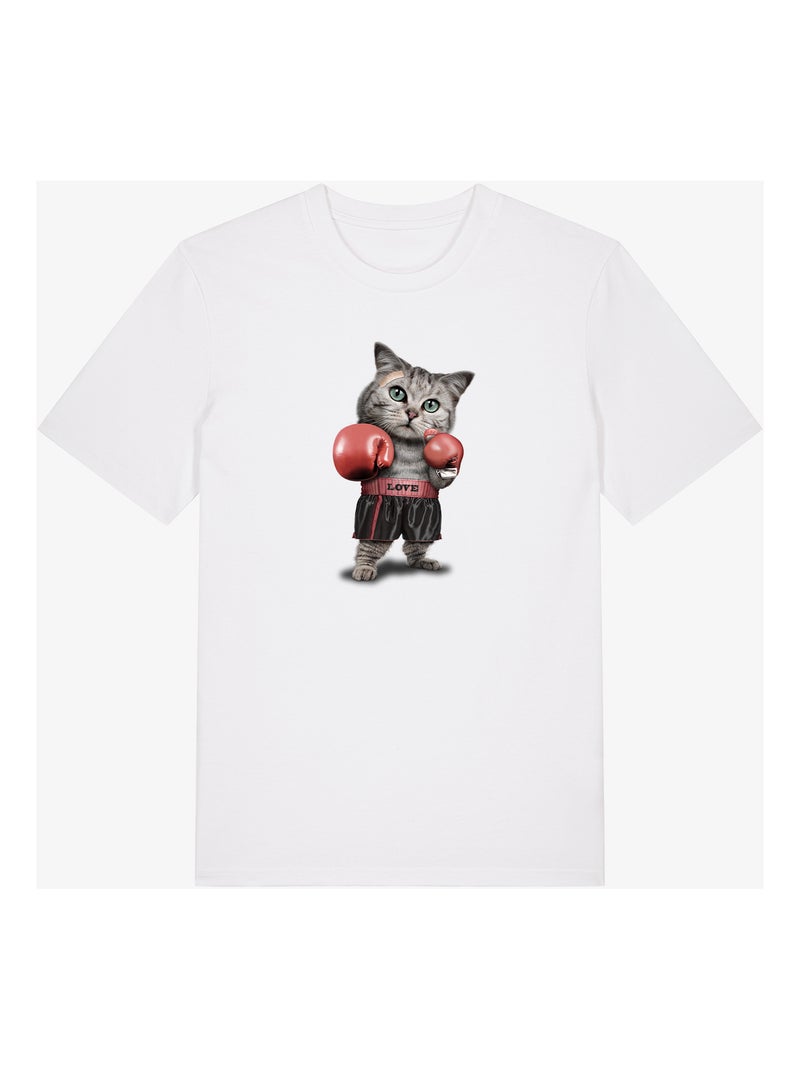 Camiseta Hombre - BOXING CAT Blanco - Kiabi