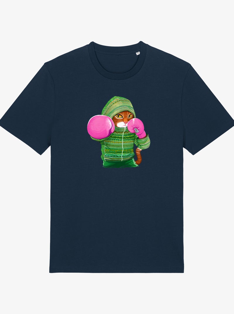 Camiseta Hombre - BOXING CAT GINGER Azul marino - Kiabi