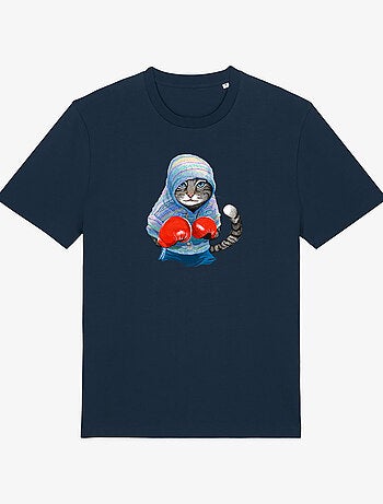 Camiseta Hombre - BOXING CAT GREY