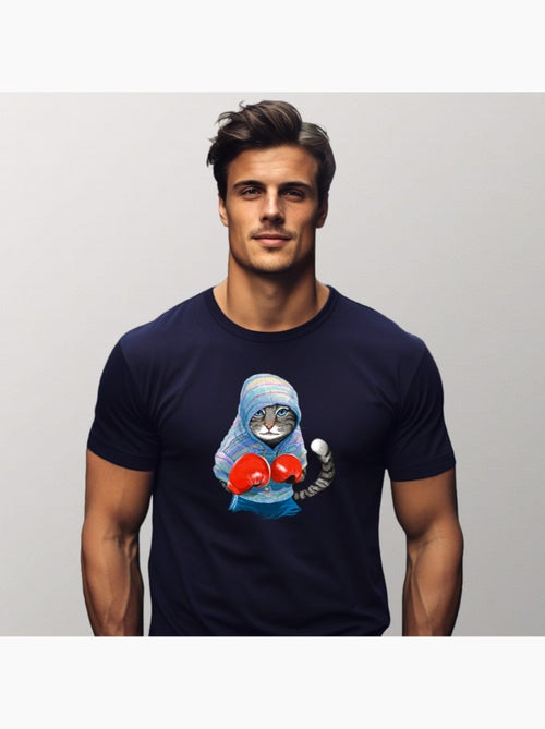 Camiseta Hombre - BOXING CAT GREY - Kiabi Camiseta Hombre - BOXING CAT GREY - Kiabi