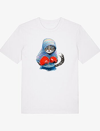 Camiseta Hombre - BOXING CAT GREY