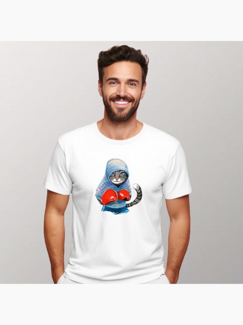 Camiseta Hombre - BOXING CAT GREY - Kiabi Camiseta Hombre - BOXING CAT GREY - Kiabi