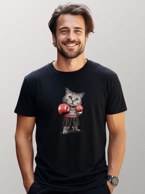Camiseta Hombre - BOXING CAT - Kiabi