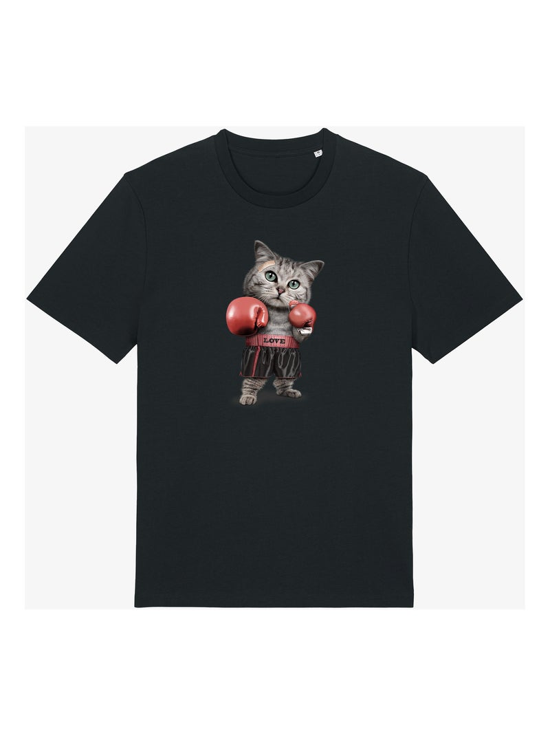 Camiseta Hombre - BOXING CAT Negro - Kiabi