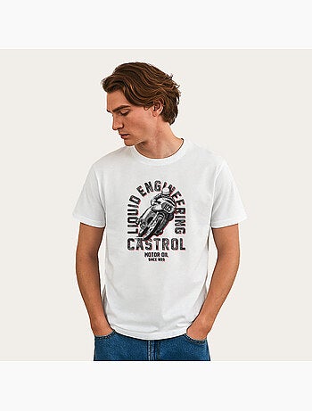 Camiseta Hombre - CASTROL RETRO MOTORBIKE