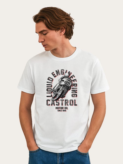 Camiseta Hombre - CASTROL RETRO MOTORBIKE - Kiabi