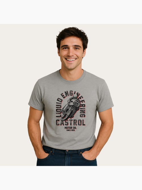 Camiseta Hombre - CASTROL RETRO MOTORBIKE - Kiabi
