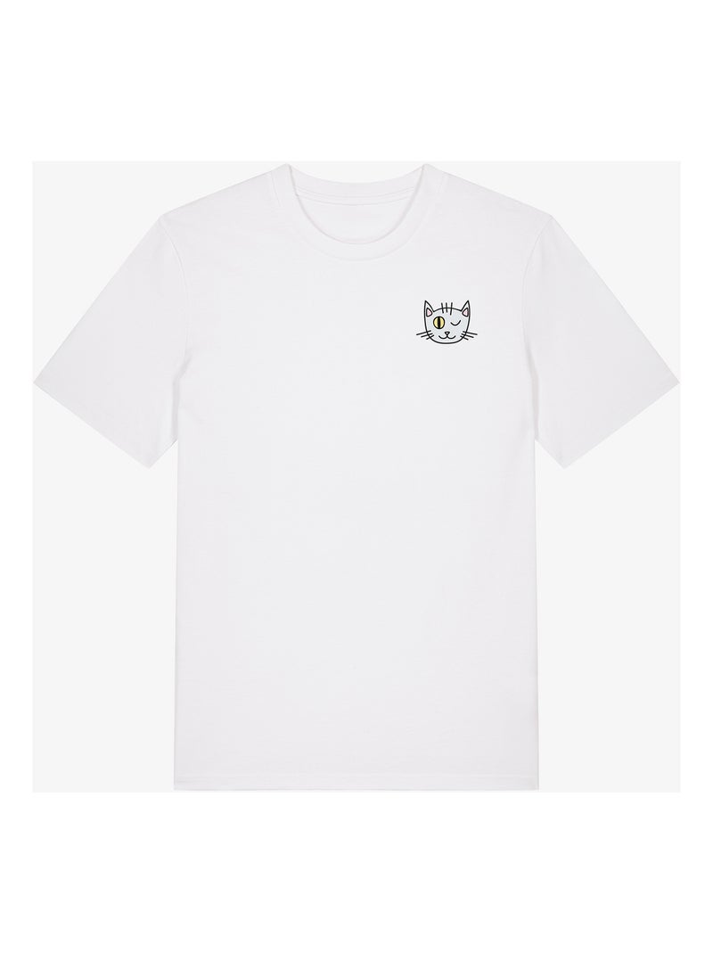 Camiseta Hombre - CHAT CLIN DOEIL CŒUR Blanco - Kiabi