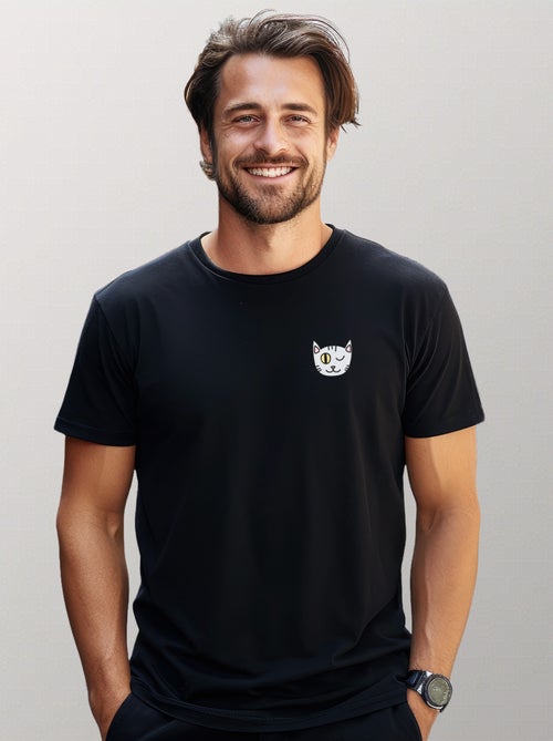 Camiseta Hombre - CHAT CLIN DOEIL CŒUR - Kiabi