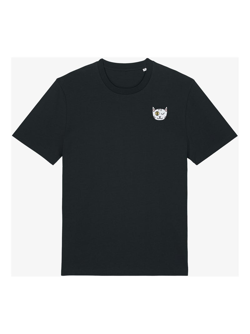 Camiseta Hombre - CHAT CLIN DOEIL CŒUR Negro - Kiabi