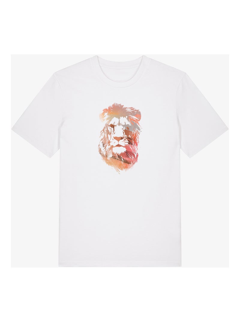 Camiseta Hombre - DESERT LION Blanco - Kiabi
