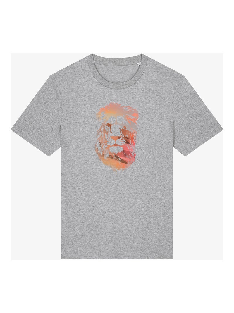 Camiseta Hombre - DESERT LION Gris jaspeado - Kiabi