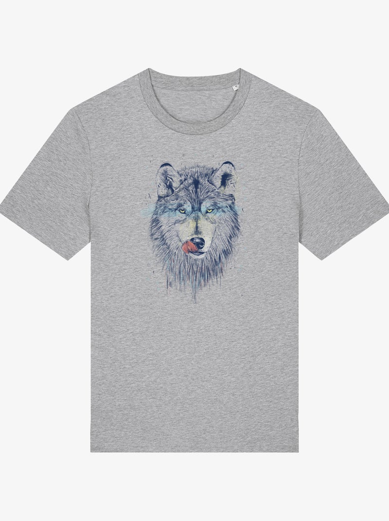 Camiseta Hombre - DINNER TIME Gris jaspeado - Kiabi