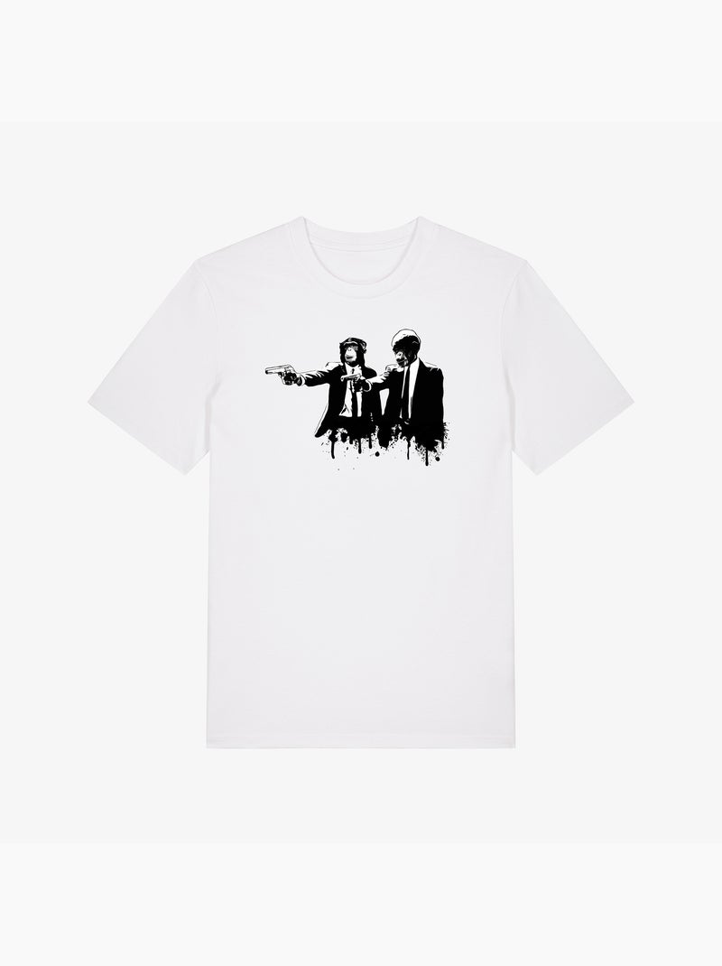 Camiseta Hombre - DIVINE MONKEY INTERVENTION Blanco - Kiabi