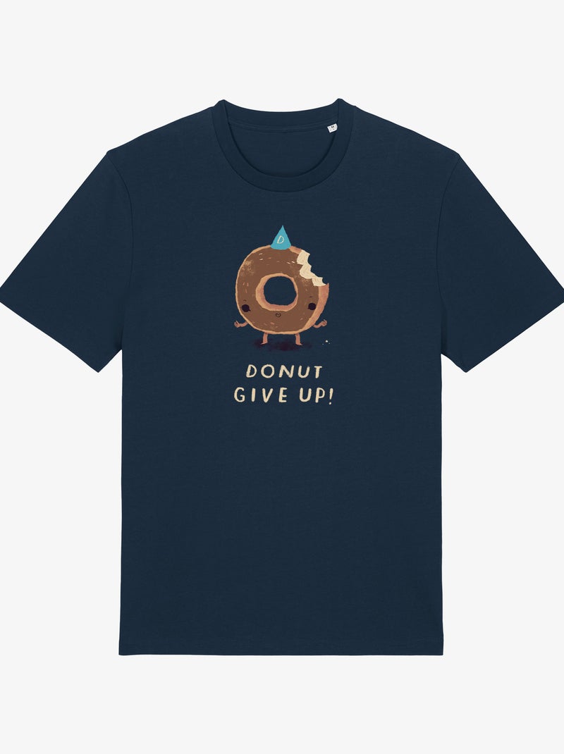 Camiseta Hombre - DONUT GIVE UP Azul marino - Kiabi