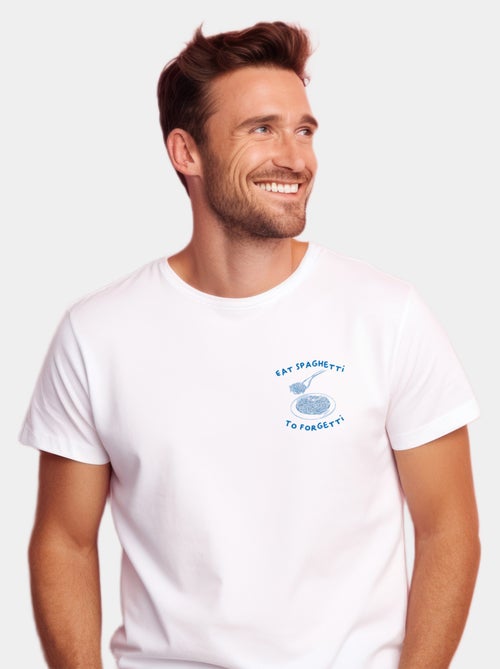 Camiseta Hombre - EAT SPAGHETTI TO FORGETTI - Kiabi