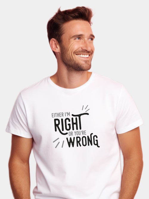 Camiseta Hombre - EITHER I M RIGHT OR YOU RE WRONG - Kiabi