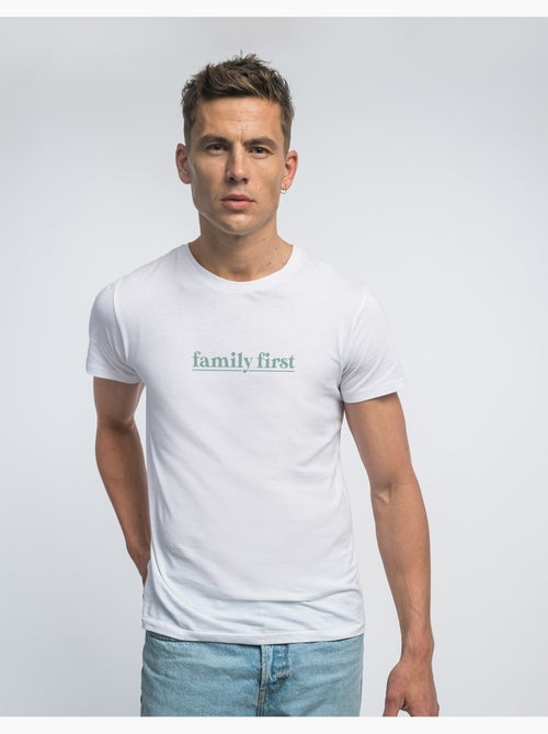 Camiseta Hombre - FAMILY FIRST VERT - Kiabi