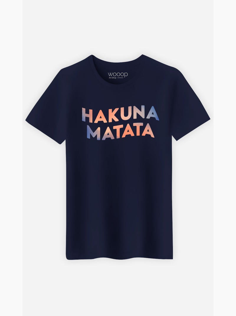 Camiseta Hombre - HAKUNA MATATA 3 Azul marino - Kiabi