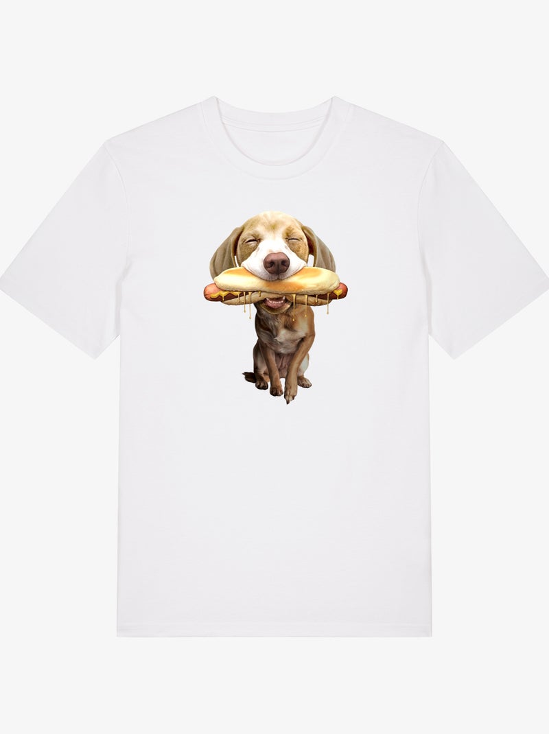 Camiseta Hombre - HOT DOG Blanco - Kiabi